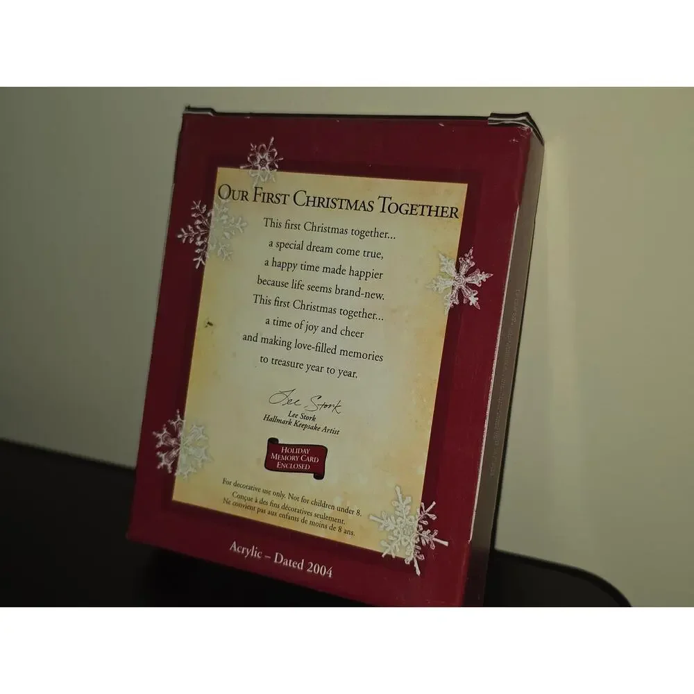 Hallmark Keepsake Ornament ~‎ Our First Christmas Together ~ Acrylic ~ 2004